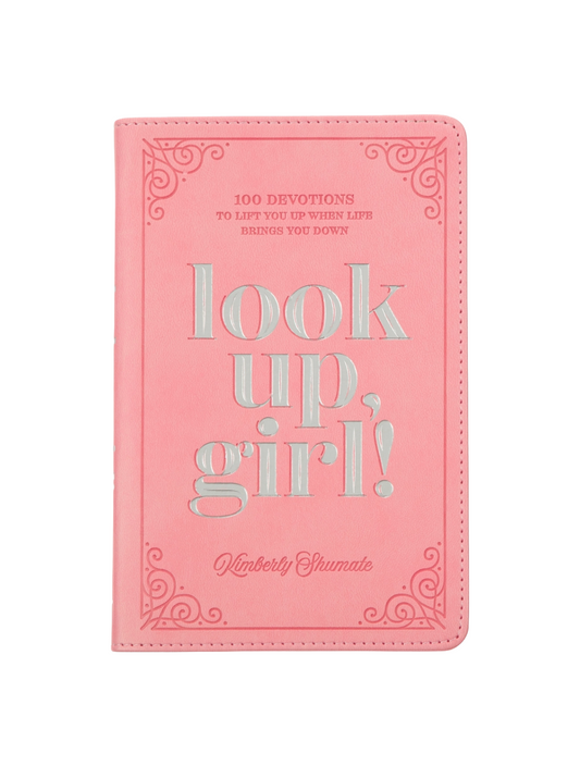 Devotional Look Up, Girl Faux Leather Journal