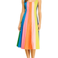 Rainbow Colorblock Midi Dress