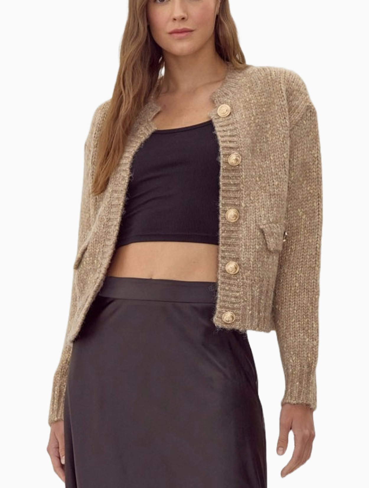 Knit Bulky Crop Cardigan