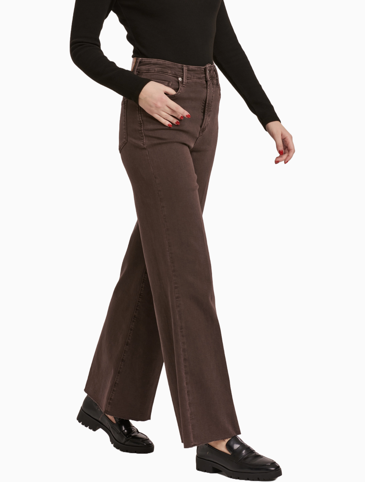 Fiona Mocha Wide Leg Jean