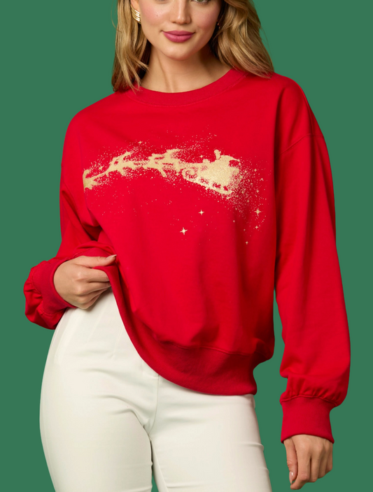 Reindeer Sledding Pullover