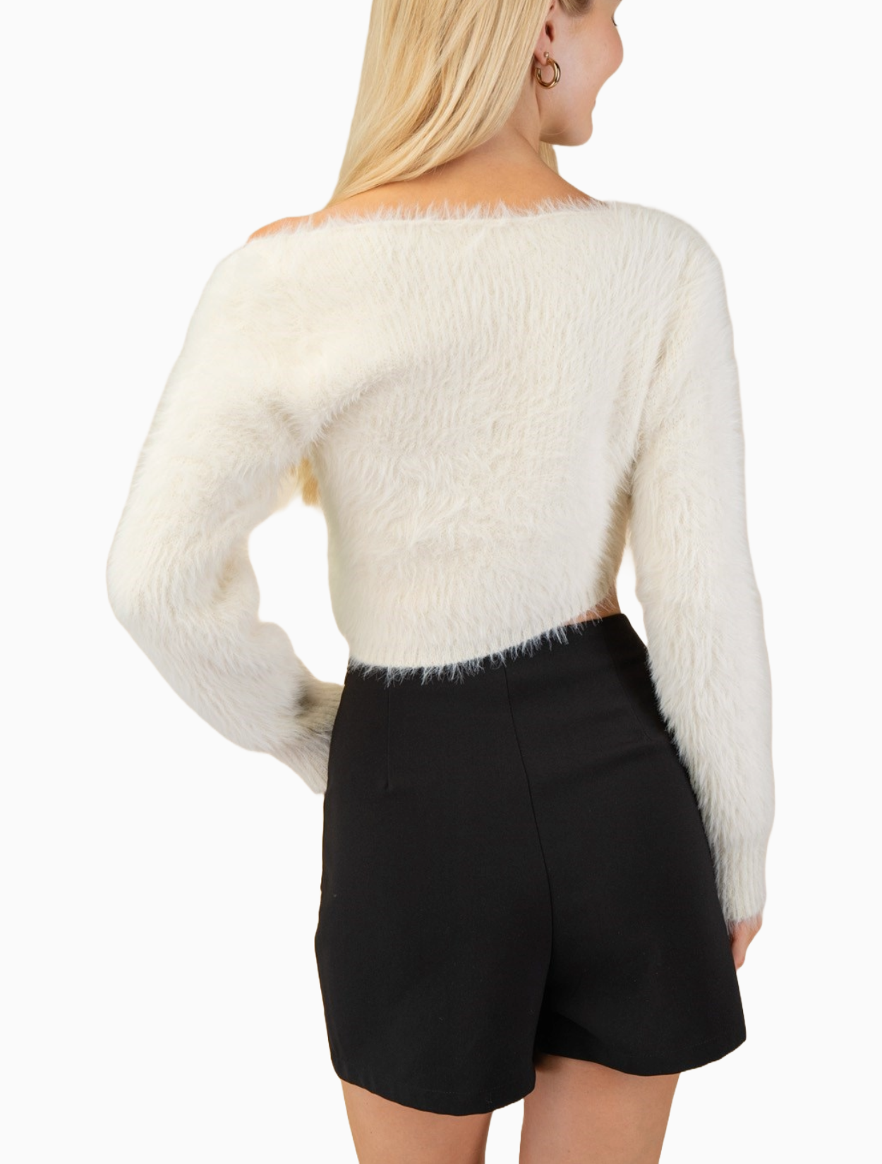 Slant Crop Sweater