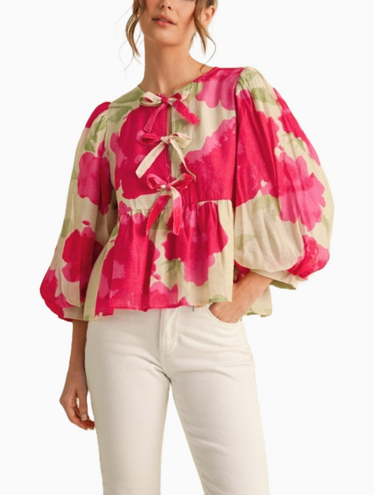 Hyacinth Peplum Top