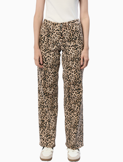 Taylor Leopard Straight Leg Jean