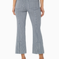 Gia Glider Navy Stripe Crop Flare Jean