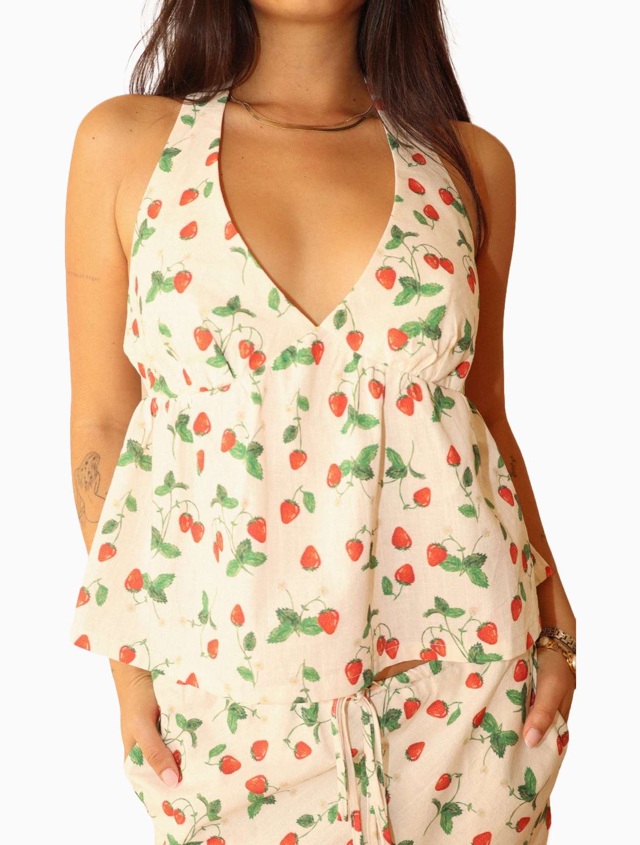 Strawberry Fields Halter Top