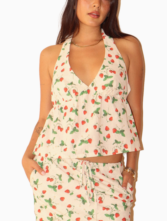 Strawberry Fields Halter Top