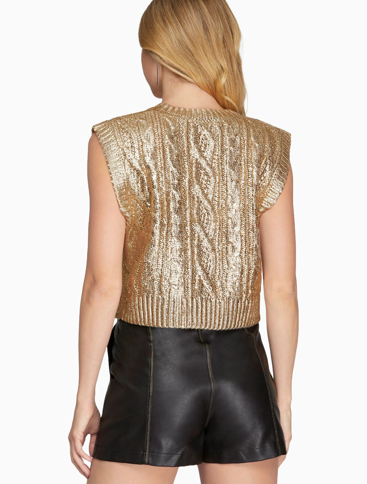 Minnie Metallic Foil Top