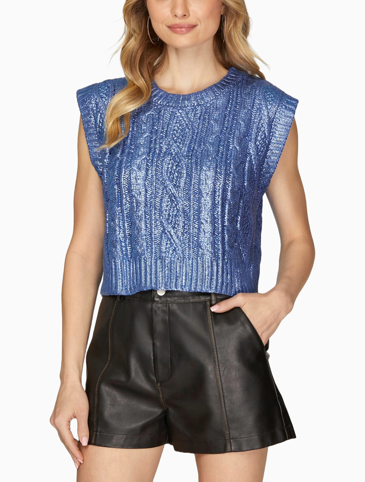 Minnie Metallic Foil Top