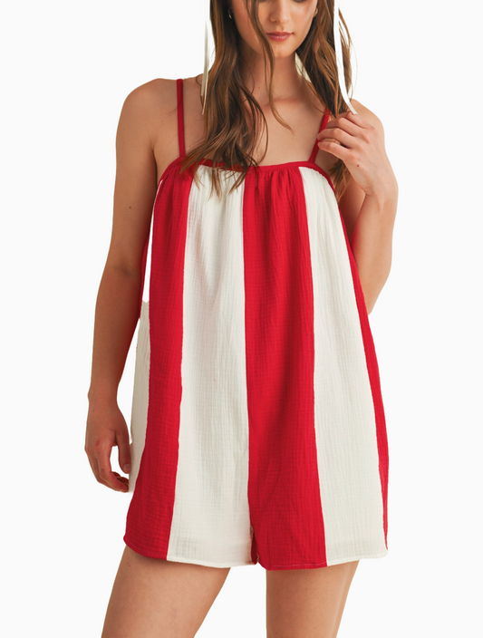 Striped Stadium Romper