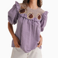Smocked Football Embo Top