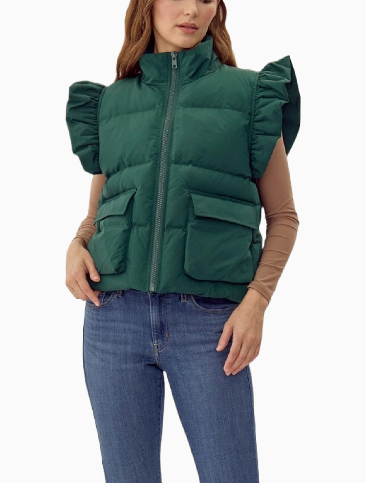 Solid Puffer Vest