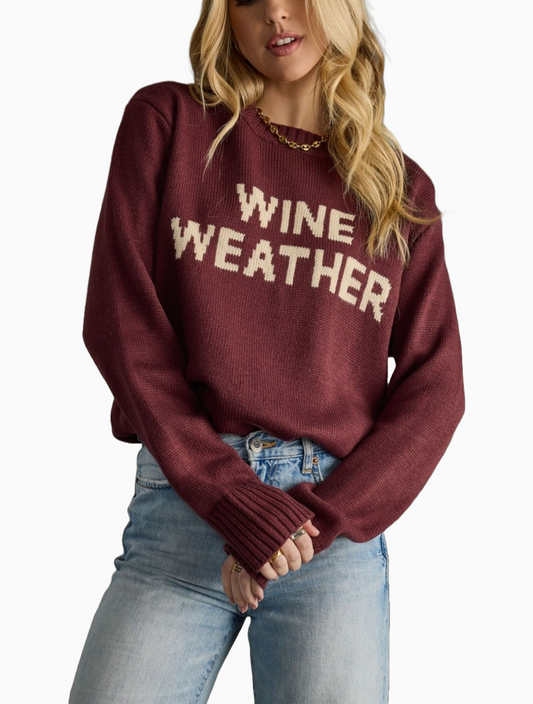 "Wine Weather" Sweater