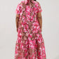 Floral Organza Garden Dress-Plus