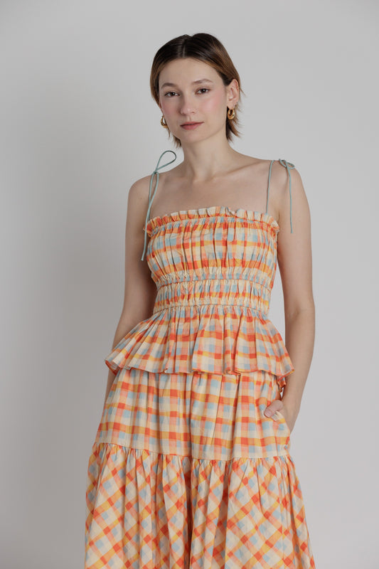 Calypso Plaid Top
