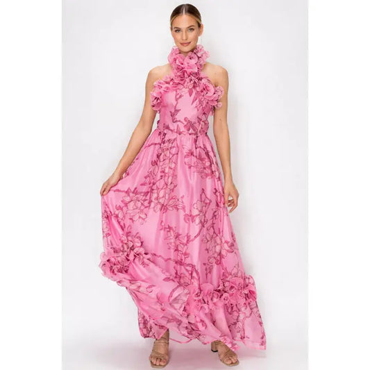 Wrenna Floral Halter Maxi