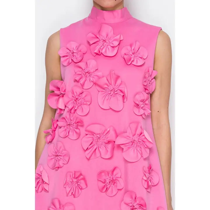 Glorie Ann 3D Floral Mini Dress
