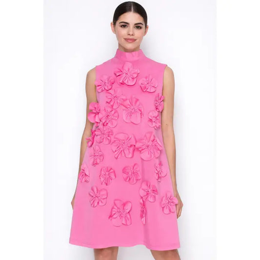 Glorie Ann 3D Floral Mini Dress