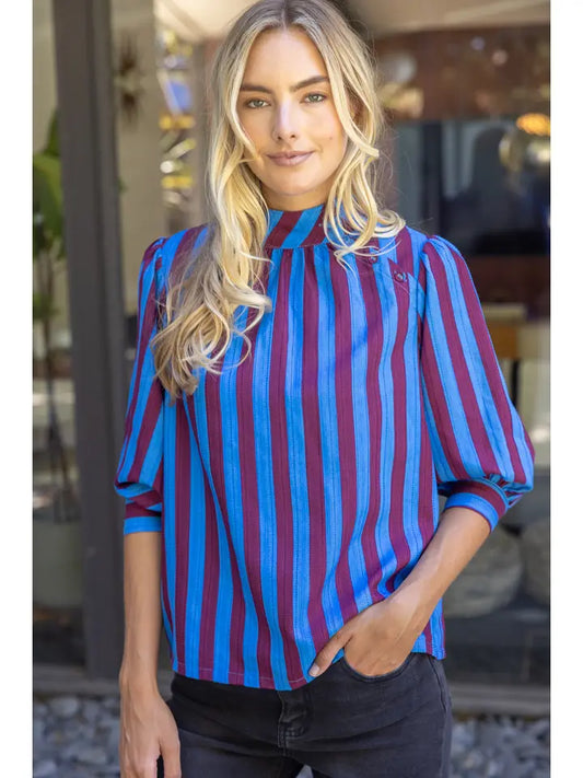 Sapphire Stripes Top