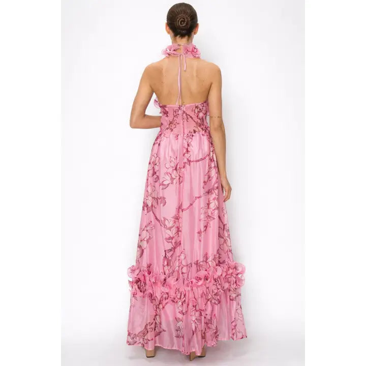 Wrenna Floral Halter Maxi
