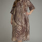 Zebra Stripes Dress-Plus